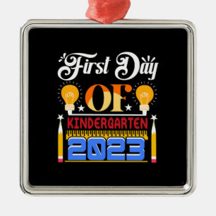 First Day Of Kindergarten 2023 Metal Tree Decoration