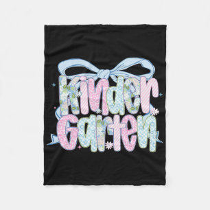 First Day Of Kindergarten Floral Bundle For Teache Fleece Blanket
