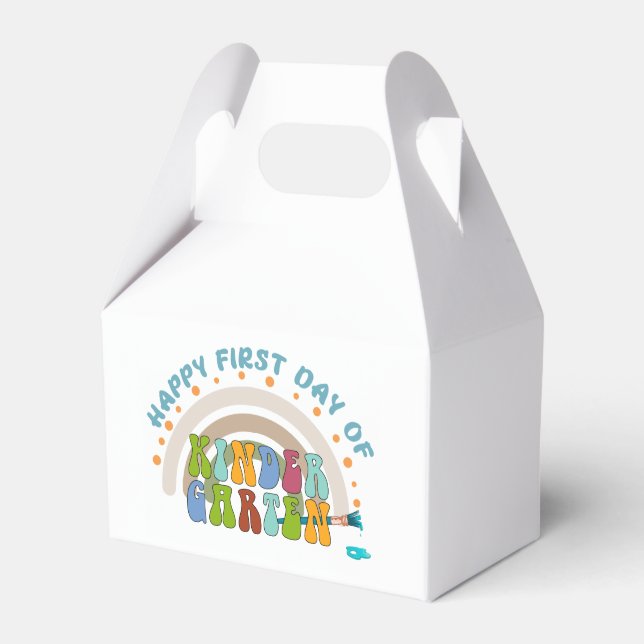 First Day of Kindergarten for Boys and Girls Favour Box (Front Side)