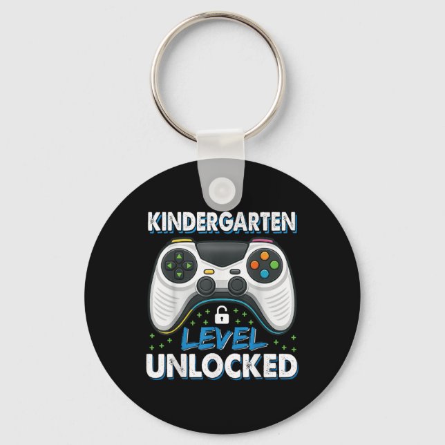 First Day Of Kindergarten Level Unlocked Back To S Key Ring (Front)