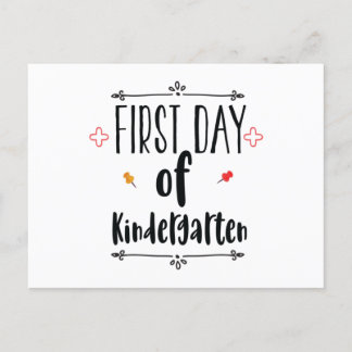 First Day of Kindergarten Postcard