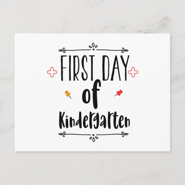 First Day of Kindergarten Postcard (Front)