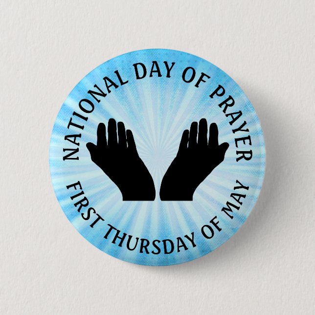 First Day of Prayer Religious Holiday Button (Front)