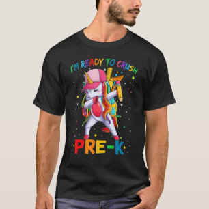 First Day Of Prek Unicorn Girls Cute Preschool R T-Shirt