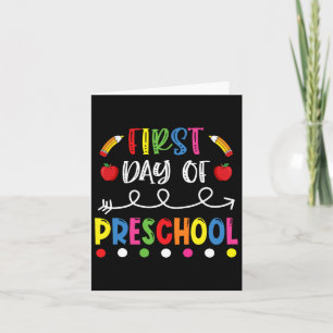 First Day Of Preschool Byck To School Teacher Stud Card