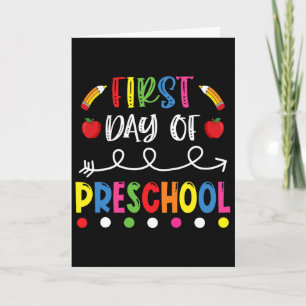 First Day Of Preschool Byck To School Teacher Stud Card
