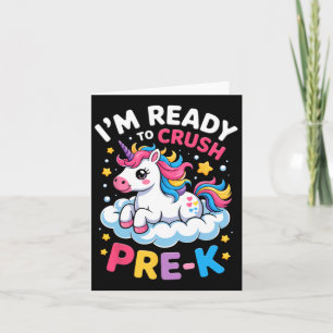 First Day Of Preschool I'm Ready To Crush Pre-k Un Card
