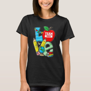 First Day Of School Apple Love Team Pre K Student T-Shirt