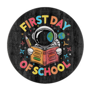 First Day of School Astronaut Space Back to School Cutting Board