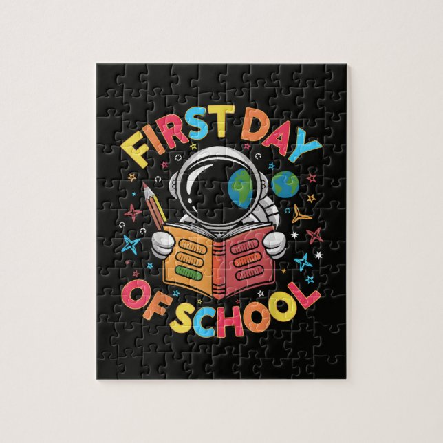 First Day of School Astronaut Space Back to School Jigsaw Puzzle (Vertical)