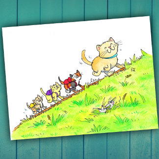 First Day of School Cats Postcard