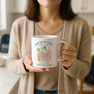 First Day of School Energy Fuelled by Silence & Coffee Mug