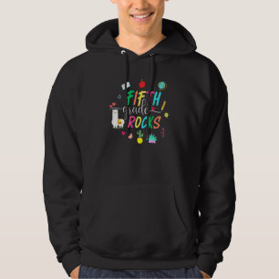 First Day of School Fifth Grade Rocks Team 5th Gra Hoodie