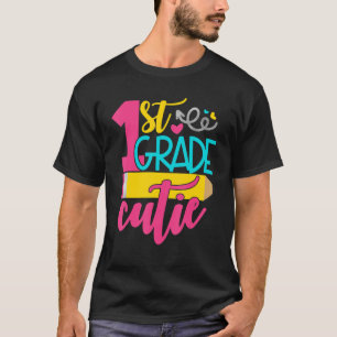 First Day Of School First 1st Grade Cutie Teachers T-Shirt