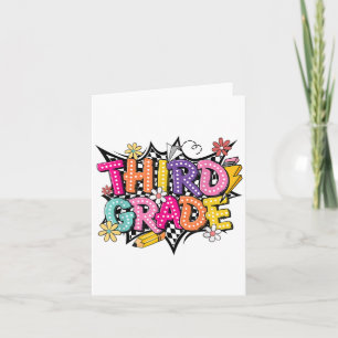 First Day Of School Funny Third Grade Back To Scho Card