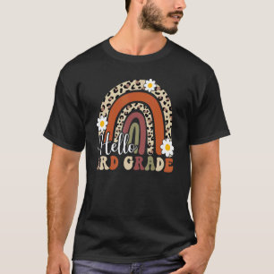 First Day Of School Hello 3rd Grade Teacher Back T T-Shirt