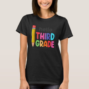 First Day Of School Hello Third 3rd Grade Teacher T-Shirt