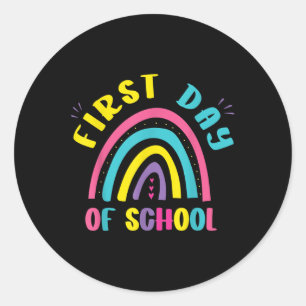 First Day Of School Kindergarten Prek Preschool Gi Classic Round Sticker