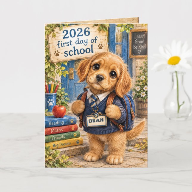 FIRST DAY OF SCHOOL MEMENTO CARD (Small Plant)