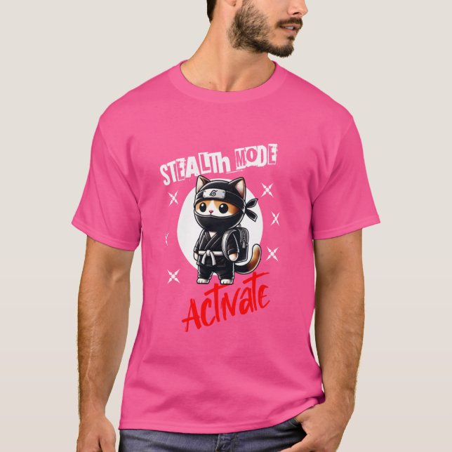 First Day Of School Ninja Stealth Mode Activate ca T-Shirt (Front)