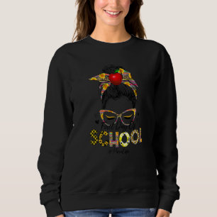 First Day Of School Paraprofessional Life Leopard  Sweatshirt