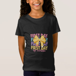 First Day of School Pencil Bow Design T-Shirt