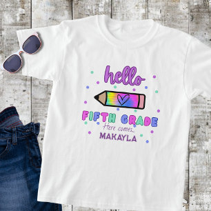 First Day of School Personalised Fourth Grade T-Shirt