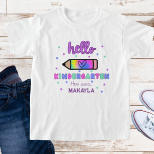 First Day of School Personalised Kindergarten T-Shirt