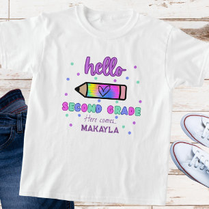 First Day of School Personalised Second Grade T-Shirt