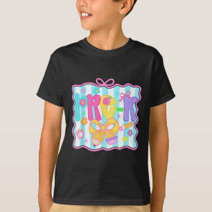 First Day Of School Pre-k Teacher Coquette Preppy T-Shirt