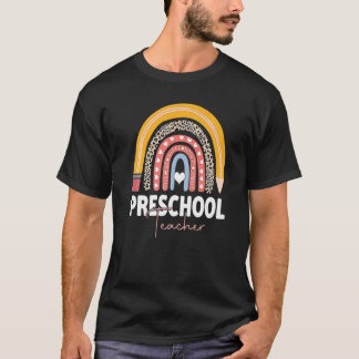 First Day Of School Preschool Teacher Women Men Ra T-Shirt