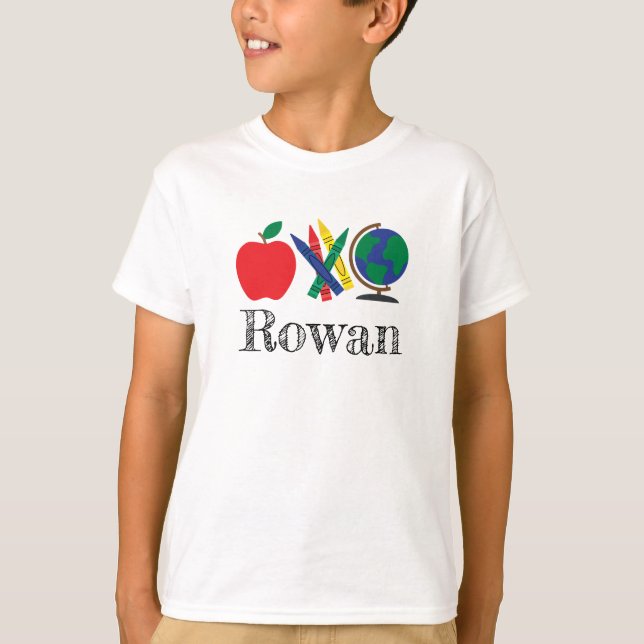 First Day of School Shirt with Kid's Name (Front)