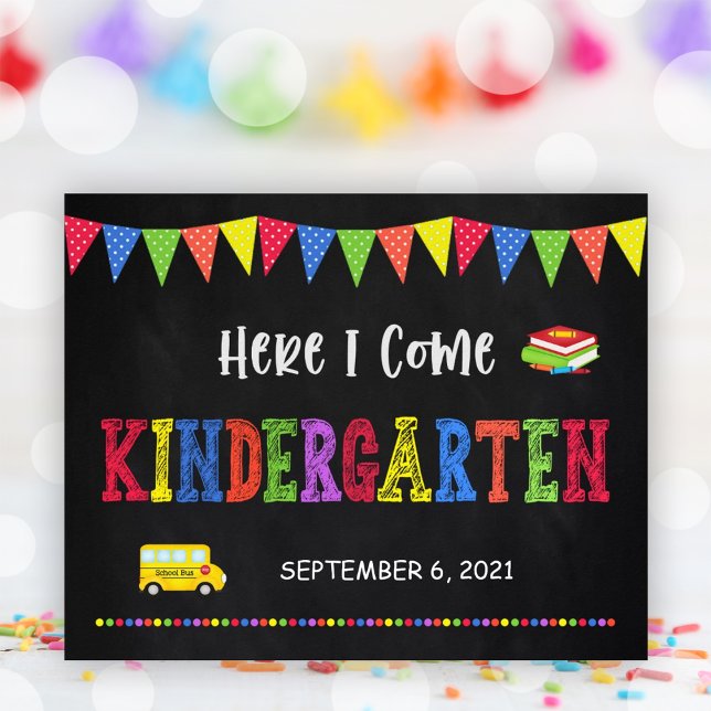 First Day Of School Sign | Kindergarten Poster (First Day Of School Sign | Kindergarten Poster)