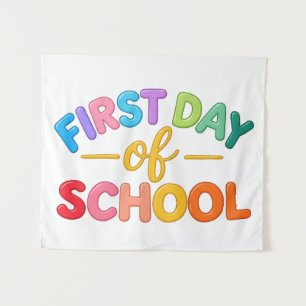 First Day of School Tapestry, Back to School Tapestry