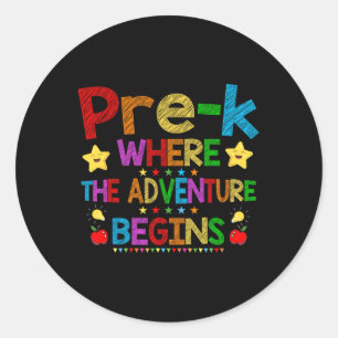 First Day Of School Teacher Student Back To School Classic Round Sticker