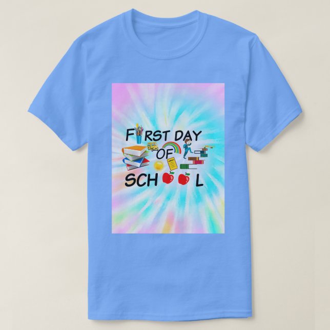 First day of school teachers bus school students m T-Shirt (Design Front)
