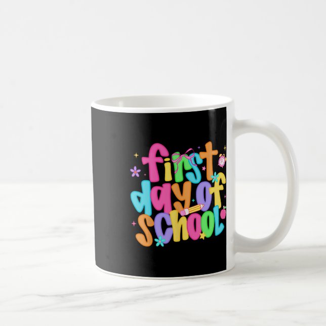 First Day Of School Teachers Student Back To Schoo Coffee Mug (Right)