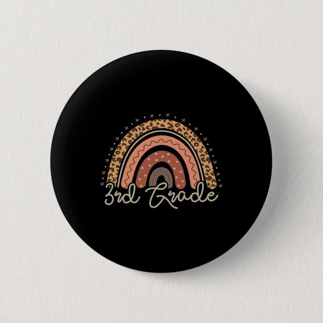 First day of School Third grade 3rd back to school 6 Cm Round Badge (Front)