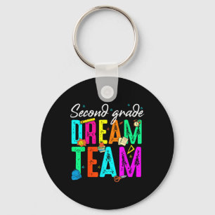 First Day Of Second Grade Dream Team Back To Schoo Key Ring