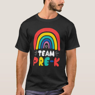 First Day Of Team Pre K Squad Crew Preschool Teach T-Shirt