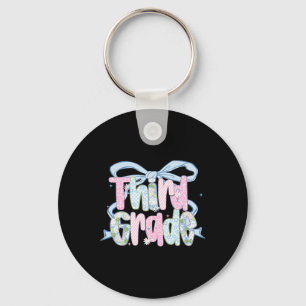 First Day Of Third Grade Floral Bundle For Teacher Key Ring