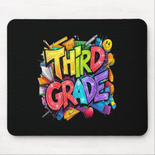 First Day Of Third Grade Floral Bundle For Teacher Mouse Pad