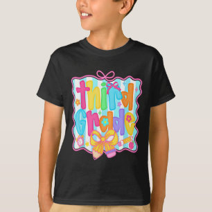 First Day Of Third Grade Floral Bundle For Teacher T-Shirt