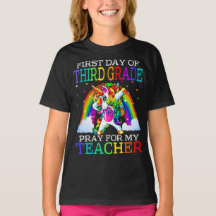 First Day Of Third Grade Pray For My Teacher T-Shirt