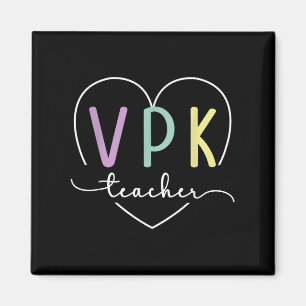 First Day Of Vpk Teacher Heart Back To School Vpk Magnet