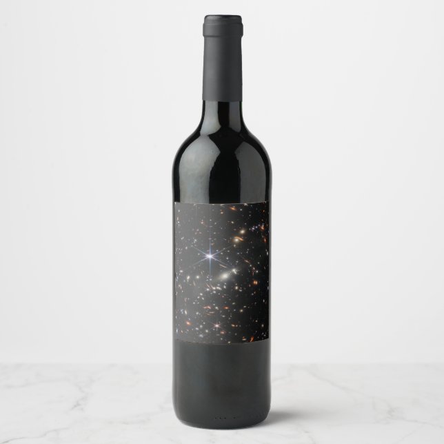 First Deep Field of Universe from James webb Wine Label (Front)