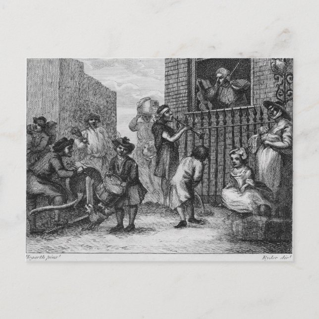 First Design for The Enraged Musician, 1799 Postcard (Front)