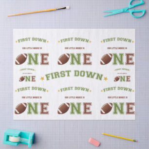 First Down First Birthday Football Tissue Paper