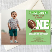 First Down Football Green ONE 1st Birthday Party 