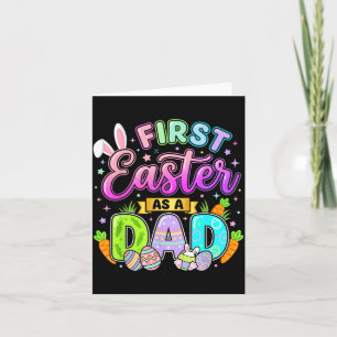 First Easter As A Dad New Dad Papa Easter Eggs Card